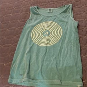 Teal Wave Muscle Tank